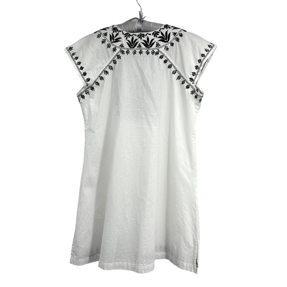 Madison Matthews Floral Embroidered Cap Sleeve‎ Shift Cotton Dress Size Medium - Picture 3 of 10